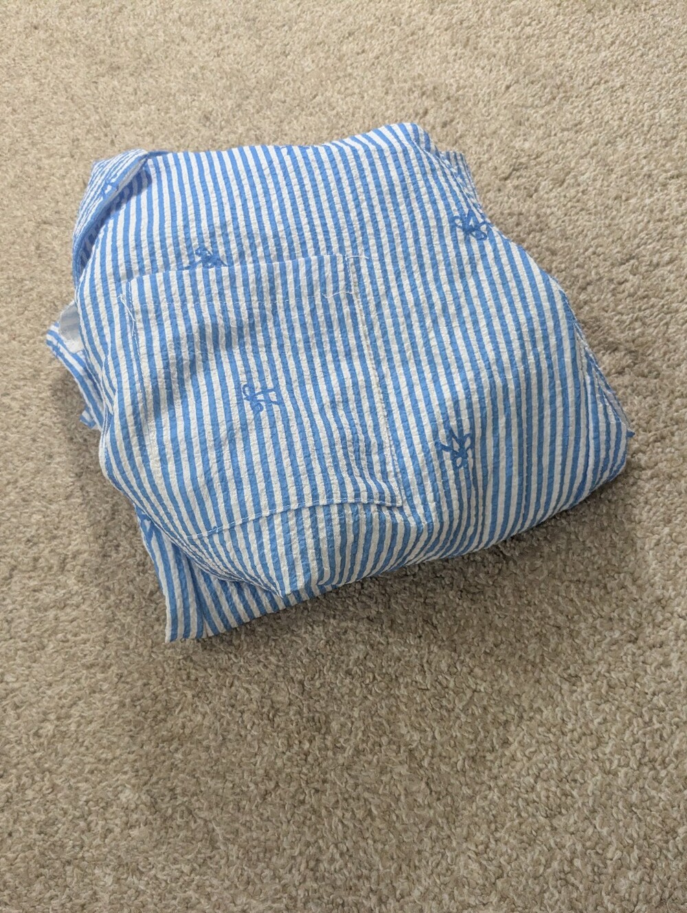 Striped Bow Pajamas Set For Women